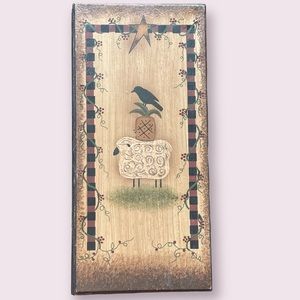 Primitive country wooden wall hanging
